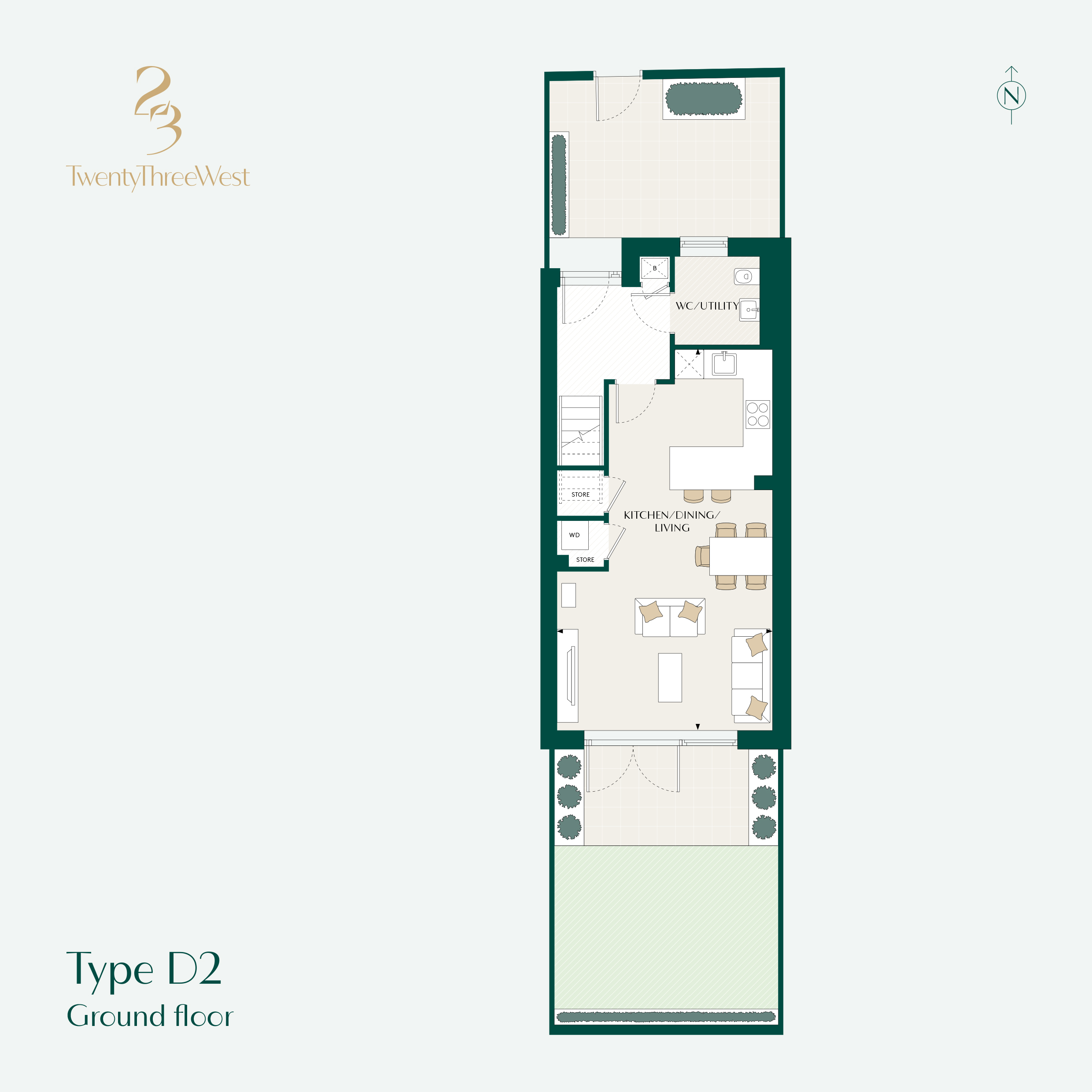 Floorplan for H.0.17 at TwentyThreeWest